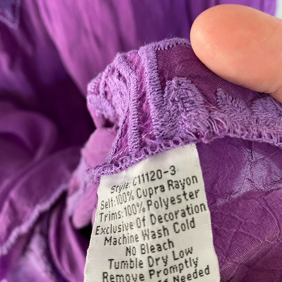 Johnny Was Purple Embroidered Top Medium - Picture 4 of 5